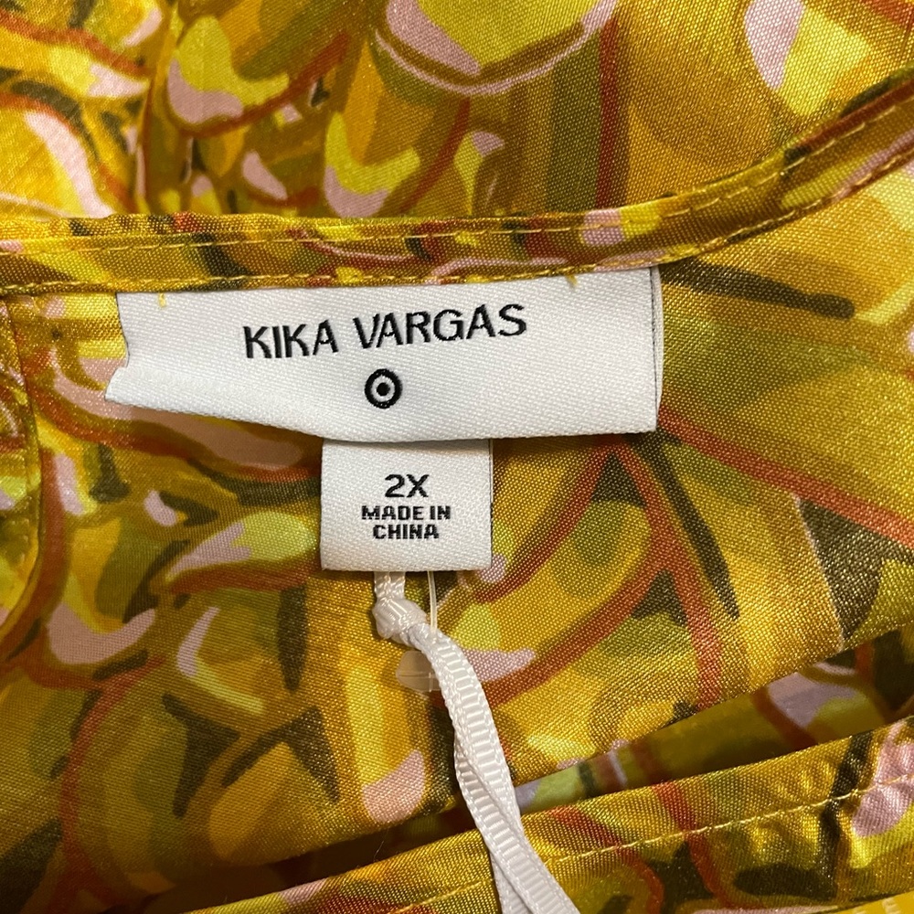 Kika Vargas Women’s Dress Mini 2X or 1x Yellow, Gold - Picture 7 of 16